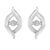 Sterling Silver Oblong Shimmer Earrings